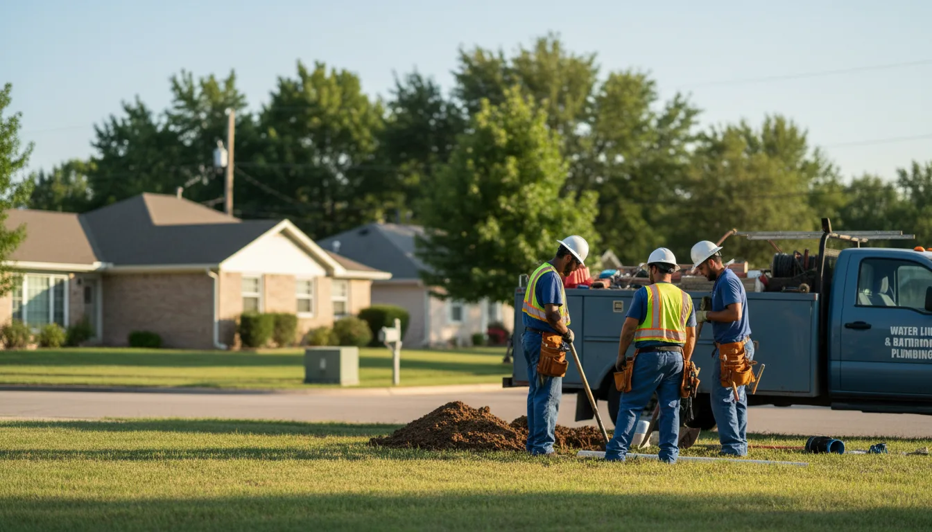 Residential water line and bathroom plumbing service in Miamitown, OH